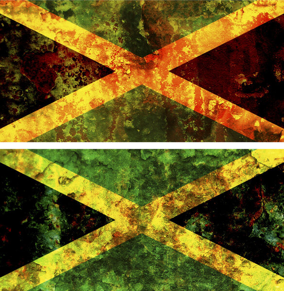 Old flag of jamaica