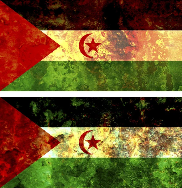 Bandeira velha do sahara ocidental — Fotografia de Stock