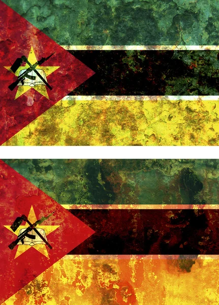 Old flag of mozambique — Stock Photo, Image