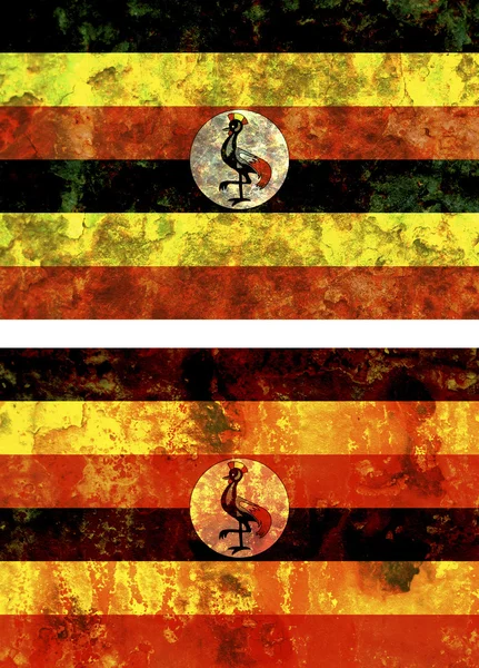 旧国旗的乌干达 — 图库照片