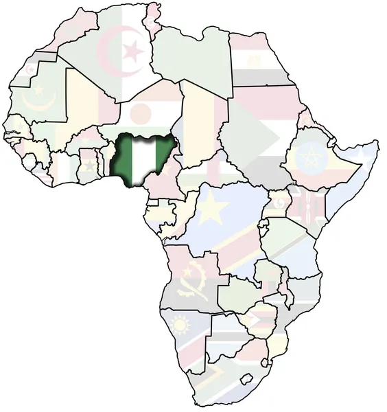 Nigeria on africa map — Stock Photo © michal812 #1797317