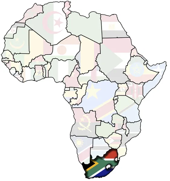Rsa on africa map — Stock Photo, Image