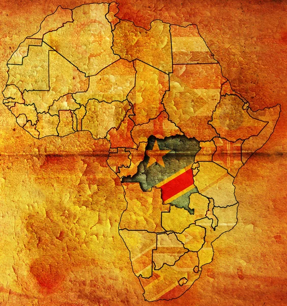 Congo on africa map — Stock Photo, Image