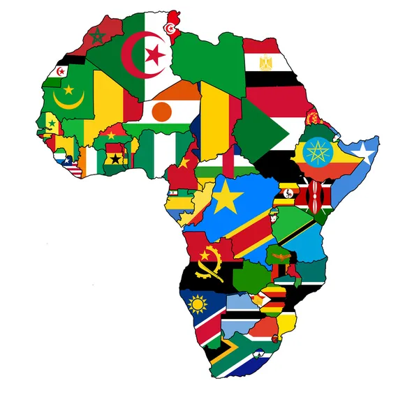 Bandeiras africanas — Fotografia de Stock