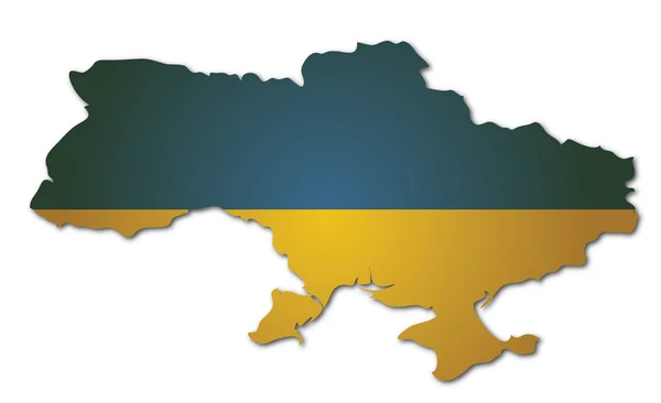 Ročník mapa Ukrajiny ve vektoru — Stockový vektor