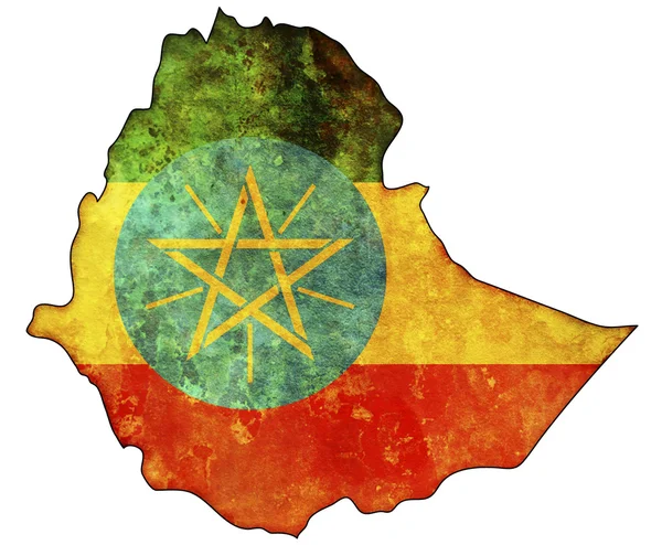 Карта Эфиопии — стоковое фото