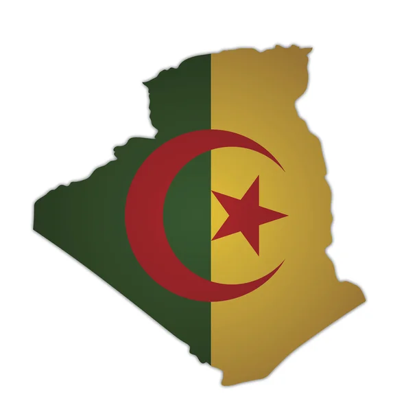 Mapa da Argélia — Vetor de Stock