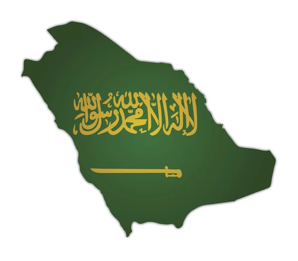 Saudi arabia mapa — Archivo Imágenes Vectoriales