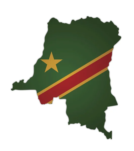 Kongó Térkép — Stock Vector