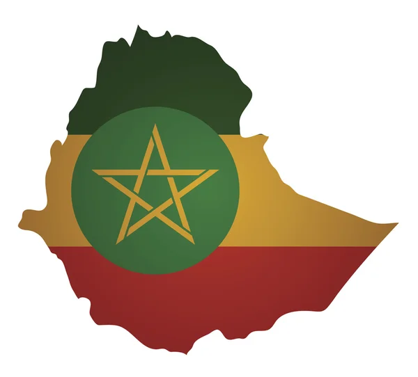 Kaart van Ethiopië — Stockvector