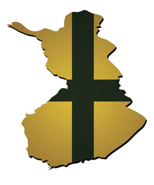 Finlandia mappa — Vettoriale Stock