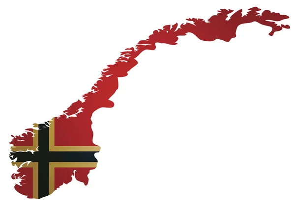 Νορβηγία χάρτη — Διανυσματικό Αρχείο