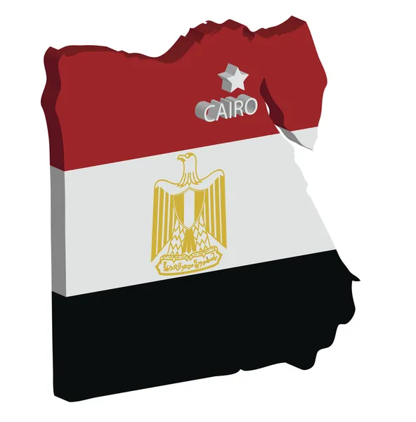 Carte 3d de l'Egypte — Image vectorielle