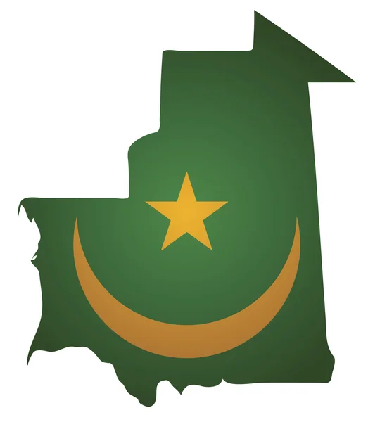 Mauretanien-Karte — Stockvektor