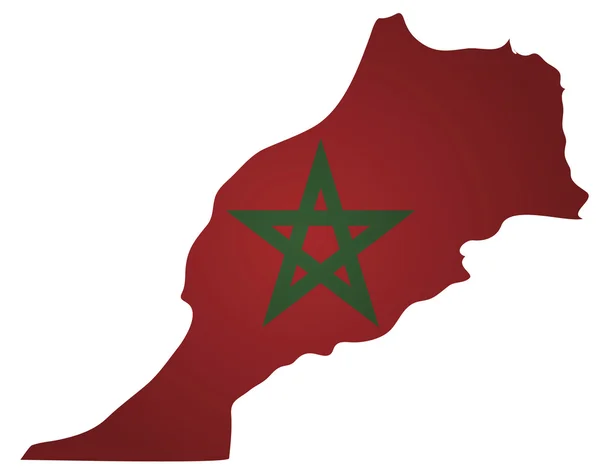 Marokko Karte — Stockvektor