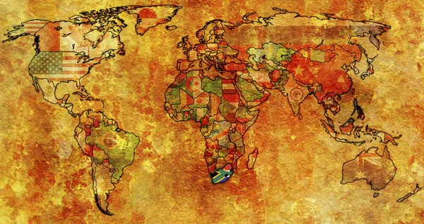 Rsa на карте мира — стоковое фото