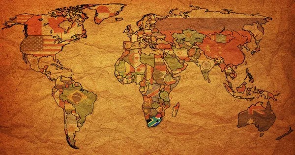 RSA na papírové mapy světa — Stock fotografie