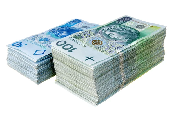 Pilha de dinheiro polonês — Fotografia de Stock