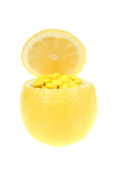 Лимон и витамин — стоковое фото