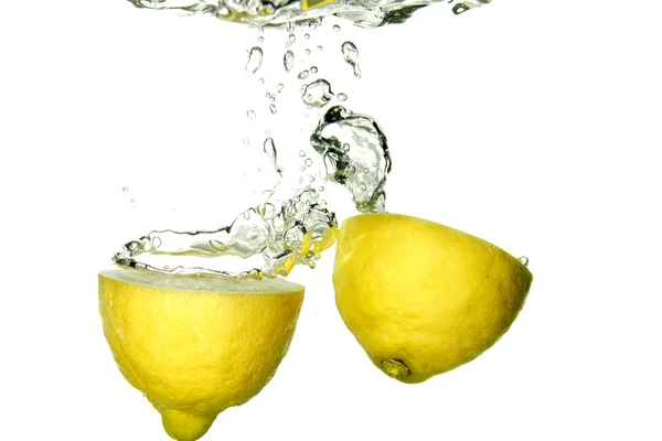 Salpicos de limão — Fotografia de Stock