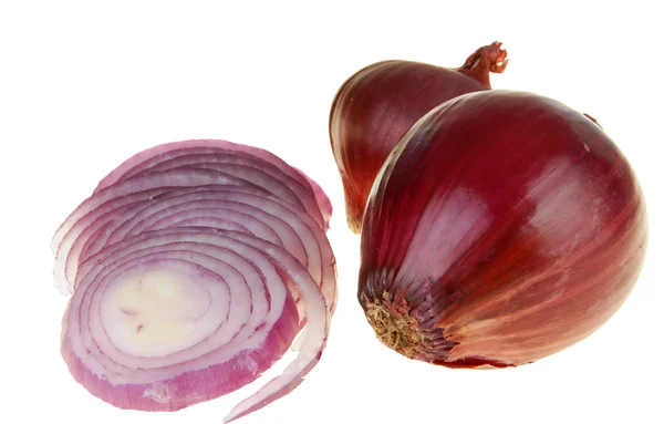 Red onion with path — Stock Photo, Image