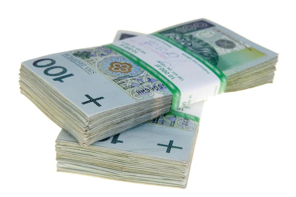 Montón de zloty pulido — Foto de Stock