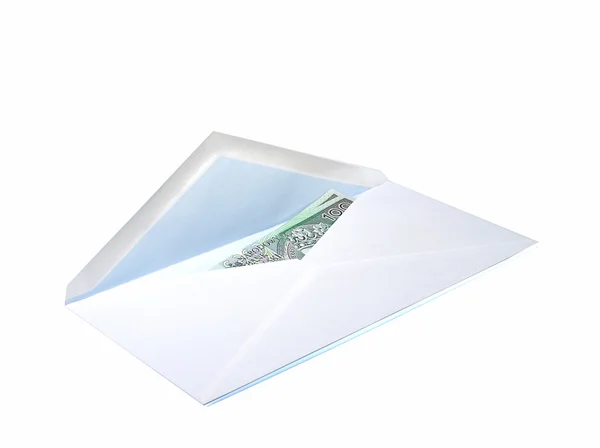 Peníze v obálce — Stock fotografie