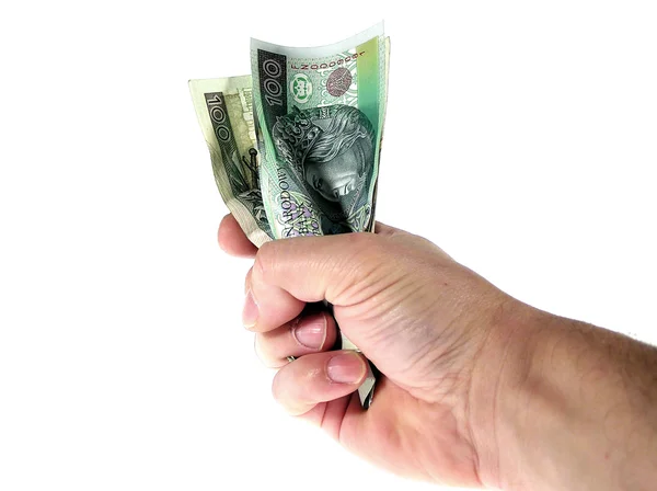 Money in handfull — Stock Photo, Image