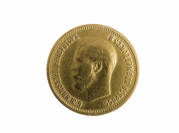 Monedas de oro aisladas —  Fotos de Stock