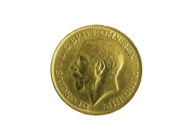 Χρυσά νομίσματα που απομονώνονται — Φωτογραφία Αρχείου