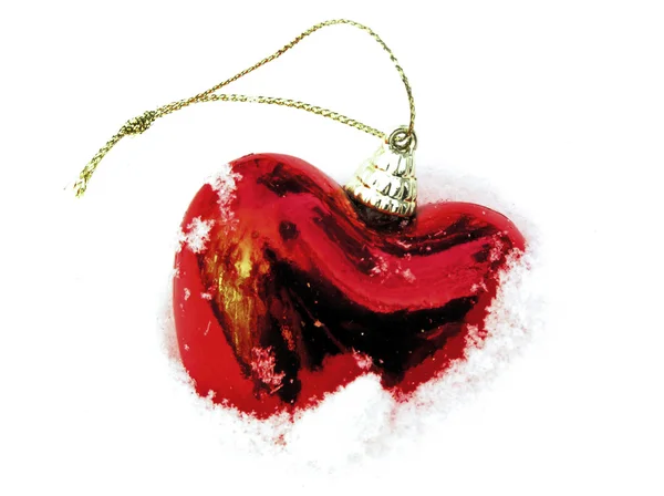 Christmas glass heart — Stock Photo, Image
