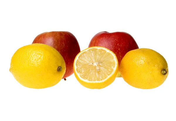 Apfel und Zitrone — Stockfoto