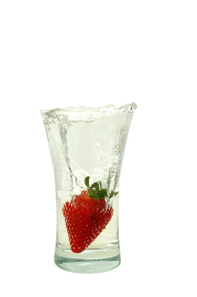 Strawberry in glass — Stock Photo, Image