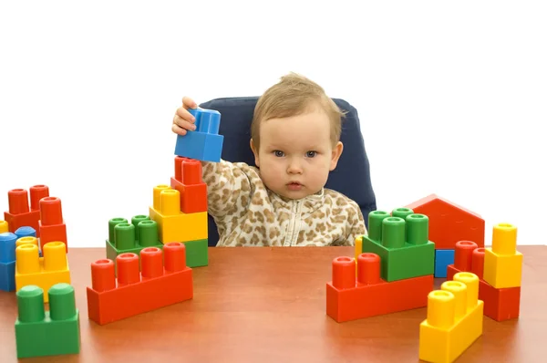 stock image Cute baby with blocks