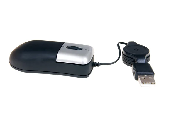 Black computer mouse — Stock Photo, Image