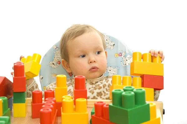 stock image Cute baby with blocks