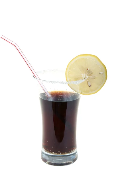 Cola z cytryną — Zdjęcie stockowe