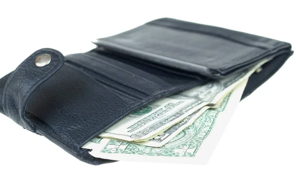 Чёрный бумажник — стоковое фото