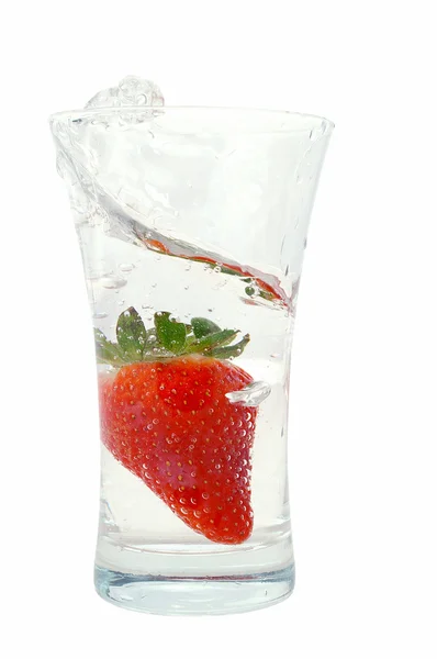 Φράουλα σε ποτήρι — Φωτογραφία Αρχείου