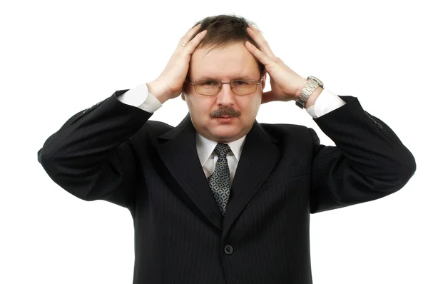 Business men is pain of head — Stock Photo, Image