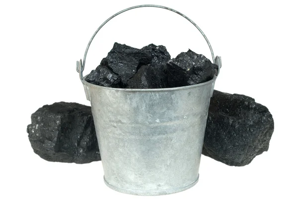 Kohle im Eimer — Stockfoto