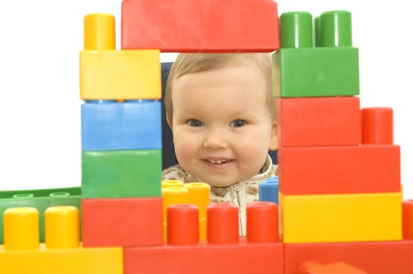 Cute baby with blocks — Stock Photo, Image
