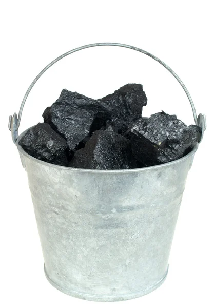 Уголь в ведре — стоковое фото