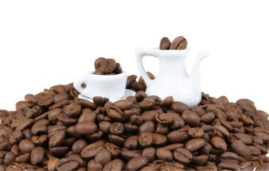 Coffee beans abstract clipart