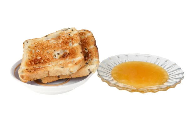Тост с медом — стоковое фото
