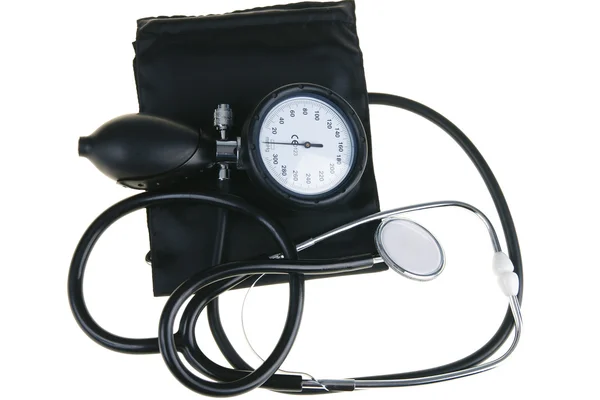 Sphygmomanometer and stethoscope — Stock Photo, Image