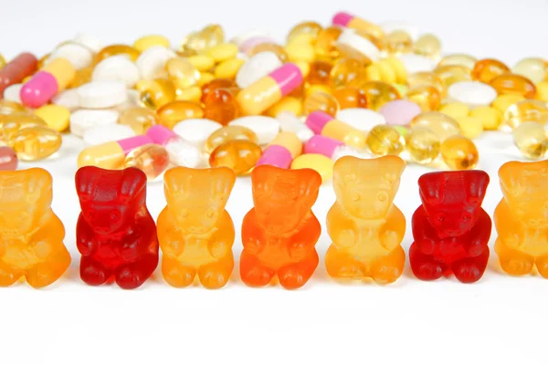 Tabletas y osos — Foto de Stock