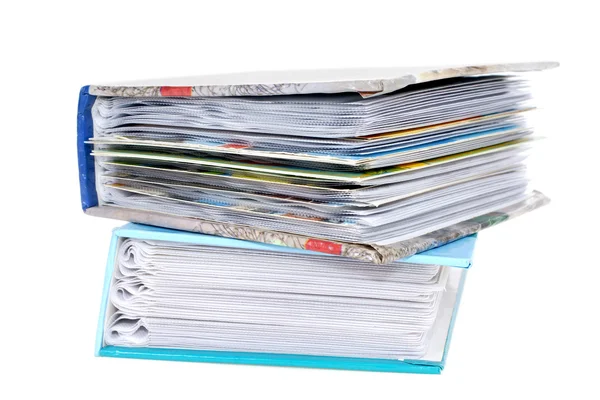 stock image Pile of photoalbums