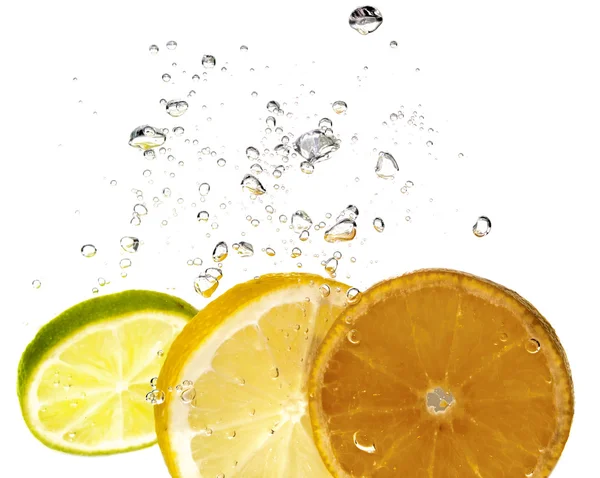 Splasing citrus — Stock Photo, Image