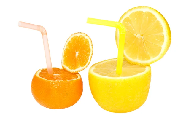 Lemon and mandarin abstract fruit drink. — Stock Photo, Image